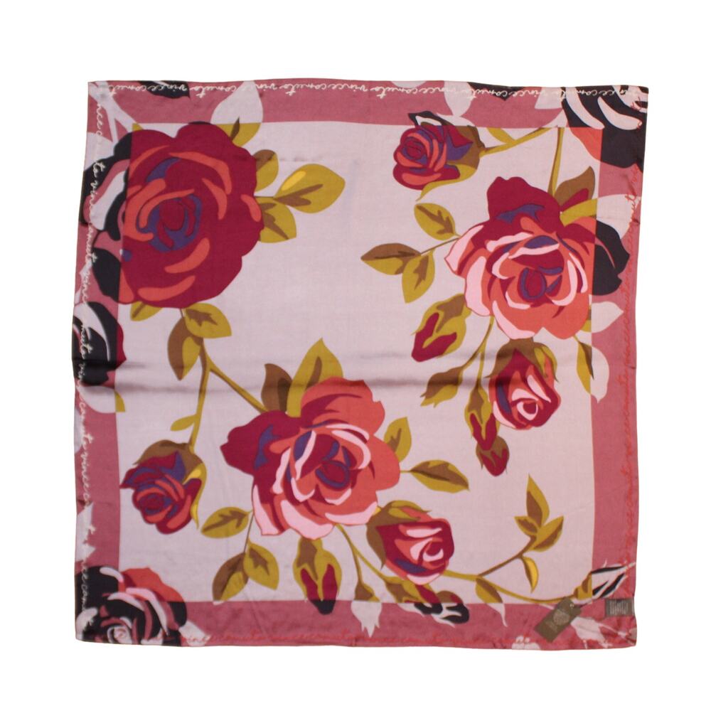Vince Camuto Rose Shadow Signature 100% Silk 36" Square Scarf #VC2391